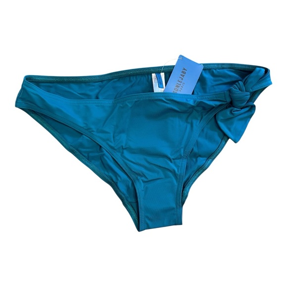 MAISON LEJABY Norma Jeane knotted low-rise bikini briefs in Teal NWT - Picture 3 of 7
